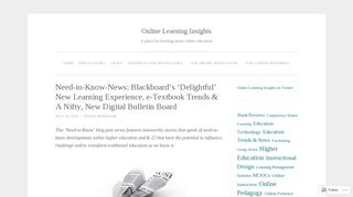 Need-to-Know-News: Blackboard's 'Delightful' New Learning ...