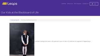 Our Kids at the Blackboard of Life | SEL Social ... - SEL For Schools