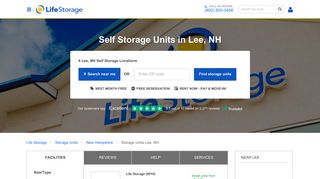 Self storage units - Prices from $25/mo - Lee, NH - Life Storage