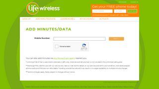 Add Minutes/Data - Life Wireless Free Lifeline Phone, Free ...