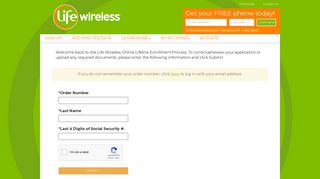 Continue Existing Order - Life Wireless Free Lifeline Phone, Free ...