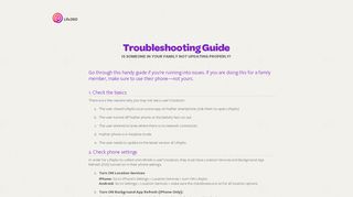 Troubleshooting Guide | Life360°