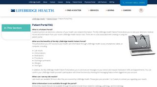 Patient Portal FAQ - Improving the health of the ... - LifeBridge Health