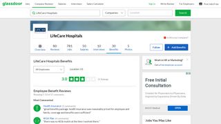 LifeCare Hospitals Employee Benefits and Perks | Glassdoor