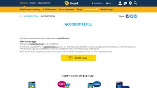 Account refill - Lifecell