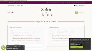 Login To Your Account - Spirit of Hemp