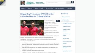 Lifeguard Training Schedule - Westchester County Parks