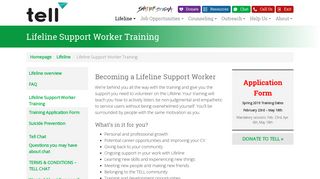 Lifeline Support Worker Training | TELL Japan