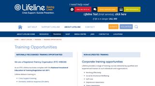 Training Opportunities - Lifeline Australia