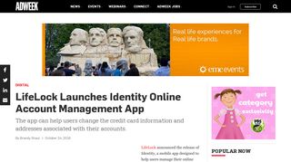 LifeLock Launches Identity Online Account Management App – Adweek