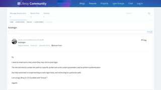 Autologin - Forums - Liferay Community