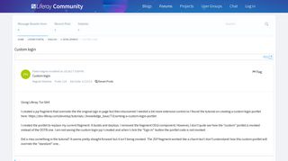 Custom login - Forums - Liferay Community
