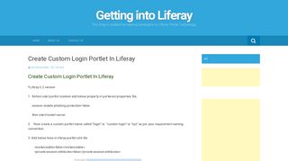 Create Custom Login Portlet In Liferay ~ Getting into Liferay