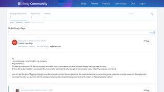 Default Login Page - Forums - Liferay Community