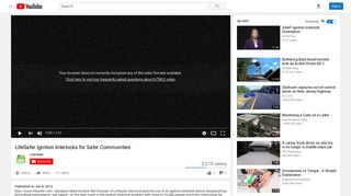 LifeSafer Ignition Interlocks for Safer Communities - YouTube