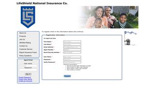 Create an Account - LifeShield National Insurance Co.