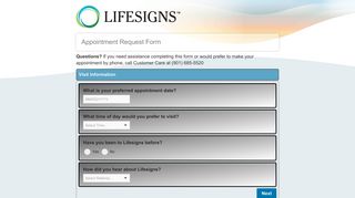 Appointment Request Form
