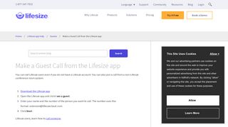 Make a Guest Call from the Lifesize app