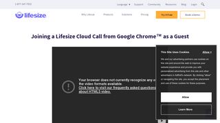 Joining a Lifesize Cloud Call from Google Chrome™ as a Guest