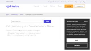 Call Lifesize app as a Guest from Your Phone
