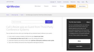 Call Lifesize app as Guest from Third-Party Conference Systems