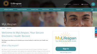 patient portal, MyLifespan - MyLifespan | Lifespan