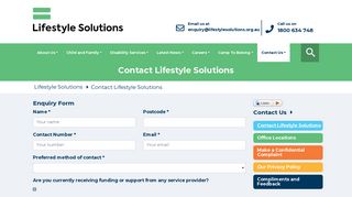 Contact Lifestyle Solutions