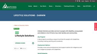Lifestyle Solutions - Darwin - NTCOSS - Northern Territory Council of ...