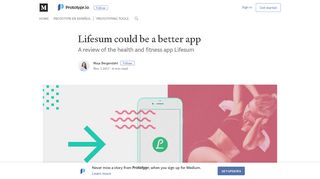 Lifesum could be a better app – Prototypr