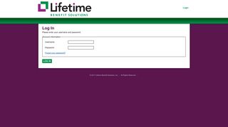 Log In - Lifetime Benefit Solutions