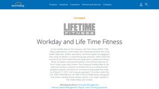 Workday and Life Time Fitness