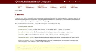Welcome to Lifetime HealthCare Companies | Careers