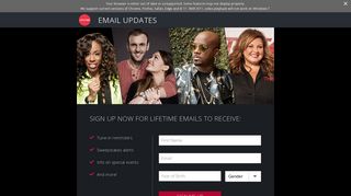 Email Update Signup | Lifetime