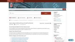 Learn about Lifetime Brown Email for Alumni - Knowledgebase ...