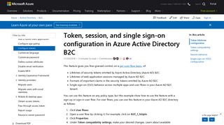 Token, session, and single sign-on configuration in Azure Active ...