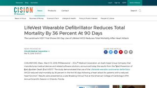 LifeVest Wearable Defibrillator Reduces Total Mortality By 36 Percent ...