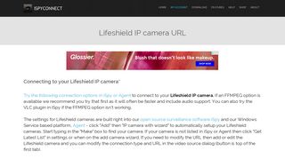 Connect to Lifeshield IP cameras