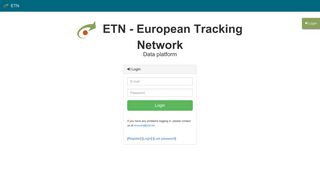 ETN - European Tracking Network - Login