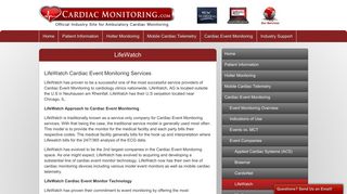 LifeWatch Cardiac Event Monitoring | CardiacMonitoring.com