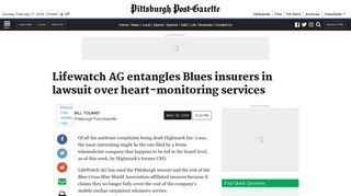 Lifewatch AG entangles Blues insurers in lawsuit over heart ...