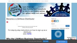 Become a LifeWave Distributor – LifeWave Patch Training Team