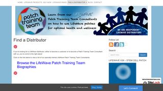 Find a Distributor – LifeWave Patch Training Team