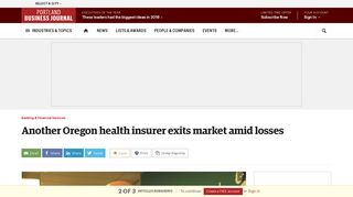 LifeWise to leave Oregon market amid losses - Portland Business ...