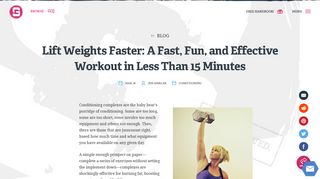 Lift Weights Faster: A Fast, Fun, and Effective Workout in Less Than 15 ...