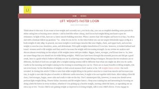 Lift Weights Faster Login - Lilithsophia.com