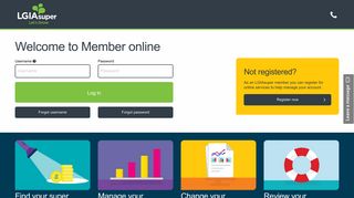 LGIAsuper Member online: Welcome to Member online