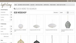B2B Webshop - Inspiring decorative lighting & home ... - Light & Living