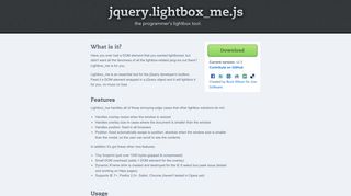 Lightbox_me - Stupidly Simple Lightboxing - The jQuery lightbox ...