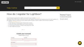 How do I register for Lightbox? - Lightbox help
