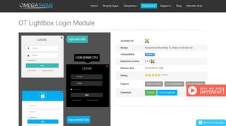 OT Lightbox Login Module - OmegaTheme.com